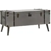 vidaXL Table basse MDF et aluminium 102x51x47,5 cm