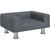 vidaXL Lit pour chien gris foncé 50x40x26,5 cm velours
