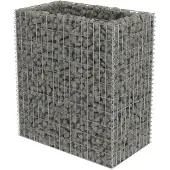 vidaXL Lit surélevé à gabion Acier galvanisé 90x50x100 cm