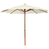 vidaXL Parasol 300x258 cm blanc sable