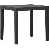 vidaXL Table de jardin Gris 79x65x72 cm plastique