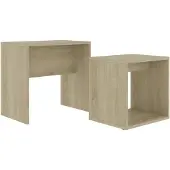 vidaXL Ensemble de tables basses en chêne Sonoma 48 x 30 x 45 cm Bois composite