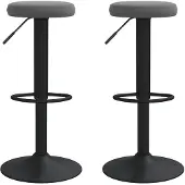 vidaXL Tabouret de bar 2 pcs. Velours gris foncé