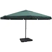 vidaXL Parasol Aluminium Pied de parasol portable Vert