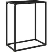 vidaXL Table console Noir 60x35x75 cm Verre trempé