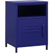 vidaXL Table de chevet Bleu marine 35x35x51 cm Acier
