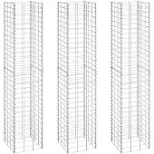 vidaXL Gabion lits surélevés 3 pcs 30x30x150 cm fer