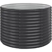 vidaXL Lit surélevé Acier revêtu par poudre 100x100x68 cm Anthracite