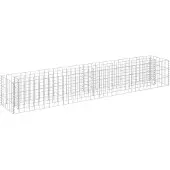 vidaXL Lit surélevé à gabion Acier galvanisé 180x30x30 cm