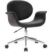 vidaXL Chaise de salle à manger pivotante Noir Similicuir