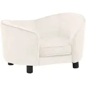 vidaXL Canapé pour chien Crème 69x49x40 cm Peluche