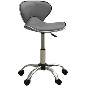 vidaXL Chaise de bureau Gris Similicuir