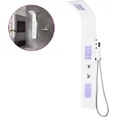 vidaXL Panneau de douche aluminium 20x44x130 cm blanc