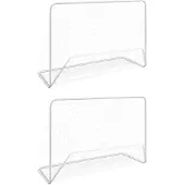 vidaXL Buts de football 2 pcs avec filets 182x61x122 cm Acier Blanc