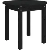 vidaXL Table basse noire Ø 45x40 cm pin massif