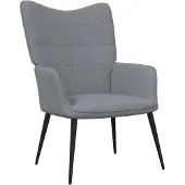 vidaXL Chaise de relaxation Gris clair Tissu