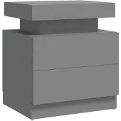 vidaXL Table de chevet Gris 45x35x52 cm Bois d'ingénierie