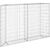 vidaXL Gabion haut-plateau forme trapézoïdale Acier galvanisé 150x20x100 cm