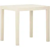 vidaXL Table de jardin blanche 79x65x72 cm plastique