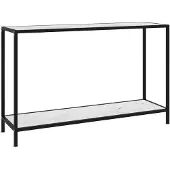 vidaXL Table console Blanc 120x35x75 cm Verre trempé