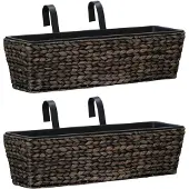 vidaXL Jardinières 2 pcs Jacinthe d'eau Marron