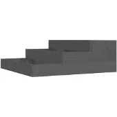vidaXL Jardinière Gris 78x78x27 cm Bois massif de pin