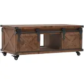 vidaXL Table basse en bois massif de sapin 91x51x38 cm brun