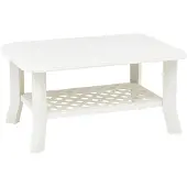 vidaXL Table basse blanche 90x60x46 cm plastique