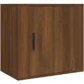 vidaXL Table de chevet murale Chêne marron 50x30x47 cm