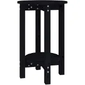 vidaXL Table basse noire Ø 40x60 cm pin massif
