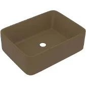 vidaXL Lavabo de luxe mat crème 41x30x12 cm Céramique