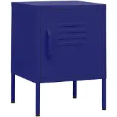 vidaXL Table de chevet Bleu marine 35x35x51 cm Acier