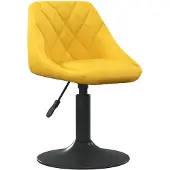 vidaXL Tabouret de bar jaune moutarde velours