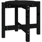 vidaXL Table basse noire Ø 52,5x45 cm pin massif