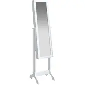vidaXL Miroir sur pied blanc 34x37x146 cm