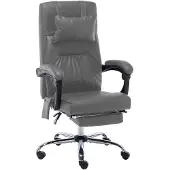 vidaXL Chaise de bureau de massage anthracite similicuir