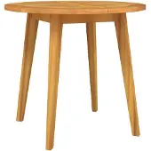 vidaXL Table de jardin Ø85x75 cm bois massif acacia