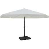 vidaXL Parasol Aluminium Pied de parasol portable Blanc