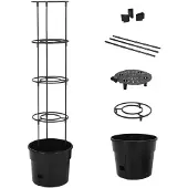 vidaXL Jardinière à tomate Anthracite Ø29,5x115 cm Polypropylène
