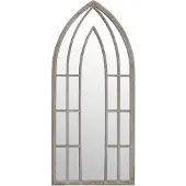 vidaXL Miroir de jardin sable 100x45 cm Fer
