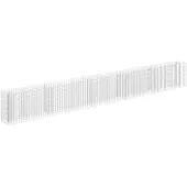vidaXL Lit surélevé à gabion Acier galvanisé 450x30x60 cm