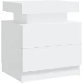 vidaXL Table de chevet Blanc 45x35x52 cm Aggloméré