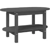 vidaXL Table basse Gris 80x45x45 cm Pin massif