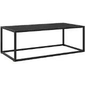vidaXL Table basse noire avec verre noir 100x50x35 cm
