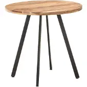 vidaXL Table de salle à manger 80 cm en bois massif d'acacia