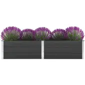 vidaXL Parterre surélevé de jardin 250 x 50 x 54 cm WPC Gris