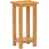 vidaXL Table d'appoint 27x24x55 cm Bois de chêne massif