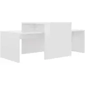 vidaXL Ensemble de tables basses blanc brillant 100x48x40 cm bois composite