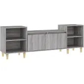 vidaXL Armoire TV Gris Sonoma 160x35x55 cm Bois composite