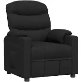 vidaXL Fauteuil relax noir tissu